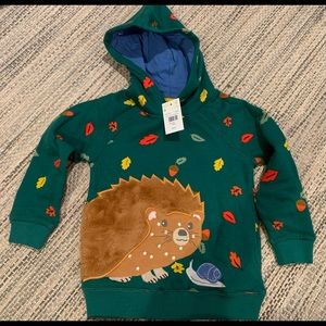 Boys 4-5Y Mini Boden hooded sweatshirt NWT